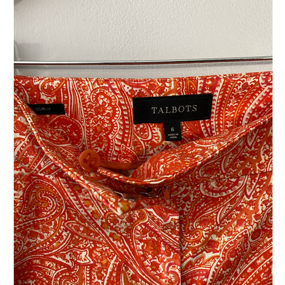 Talbots Women's Orange Crop Pant Size 6 - Picture 3 of 3